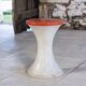 White and dark orange Tam Tam stool by Henry Massonnet for Stamp, 1970.