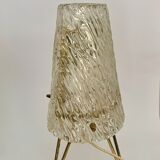 Lampe de table en verre glacé par J.T. Kalmar, Autriche