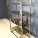 Vintage Italian brass and chrome wall unit, 1970s