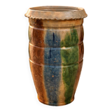Large ancient glazed terracotta vase from southern France.