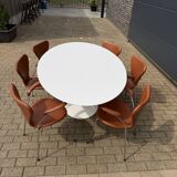 10x armchairs with arms, series 7 Butterfly Fritz Hansen by Arne Jacobsen in Cognac leather, in perfect condition.