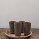 Set of 4 speckled ceramic mazagrans.