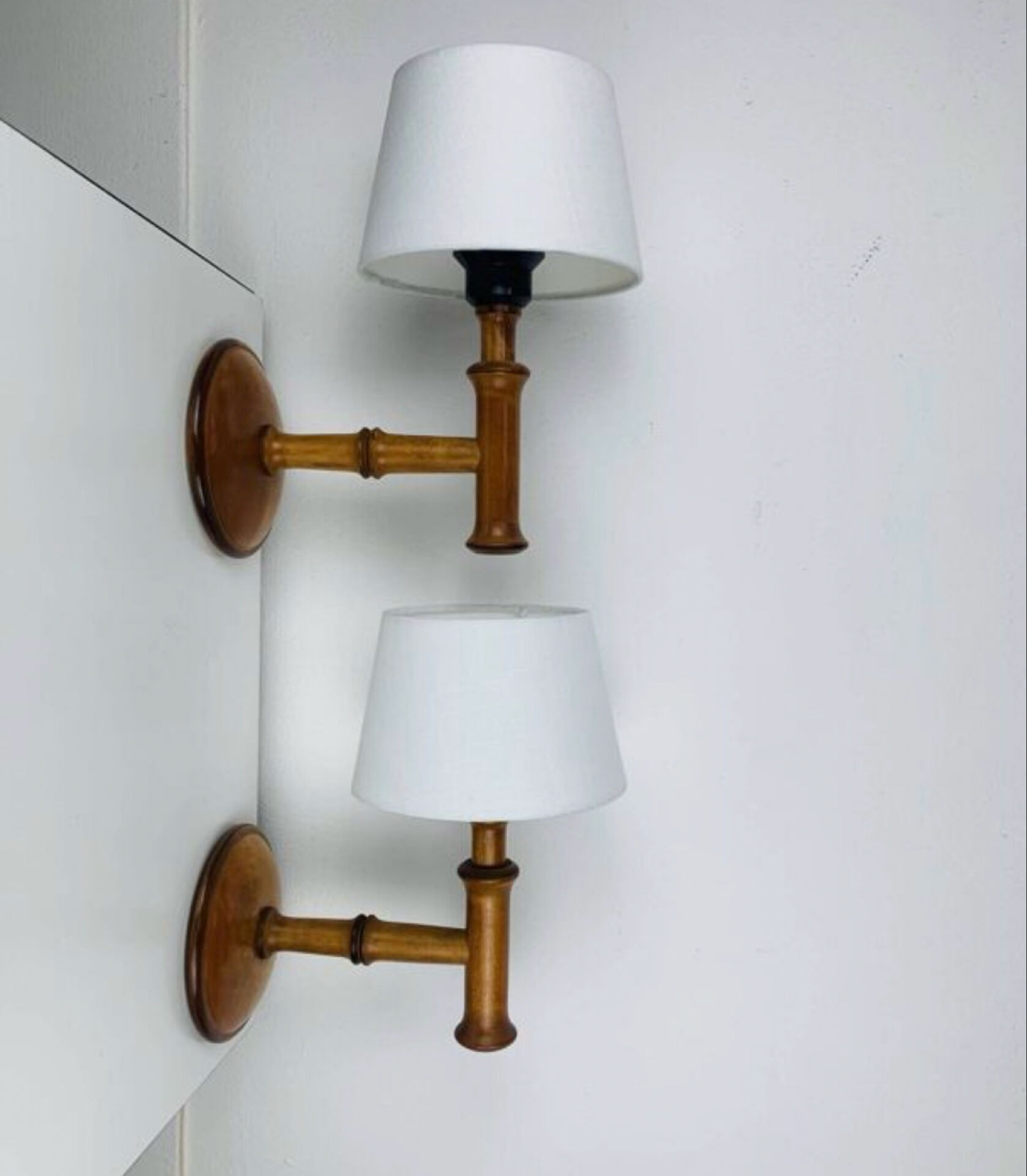 Pair of Scandinavian wall lights from the 1960s.