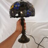 Tiffany style lamp, leaded stained glass, art nouveau.