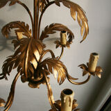 Chandelier leaves gold metal fins