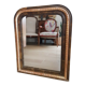 Antique mirror Louis Philippe, fireplace mirror, vintage French, 61 cm x 49 cm
