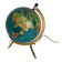Globe vintage 1967 terrestre Taride tripode doré verre mappemonde - 22 cm