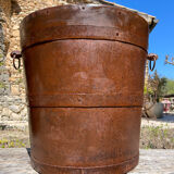 Riveted iron cache pots