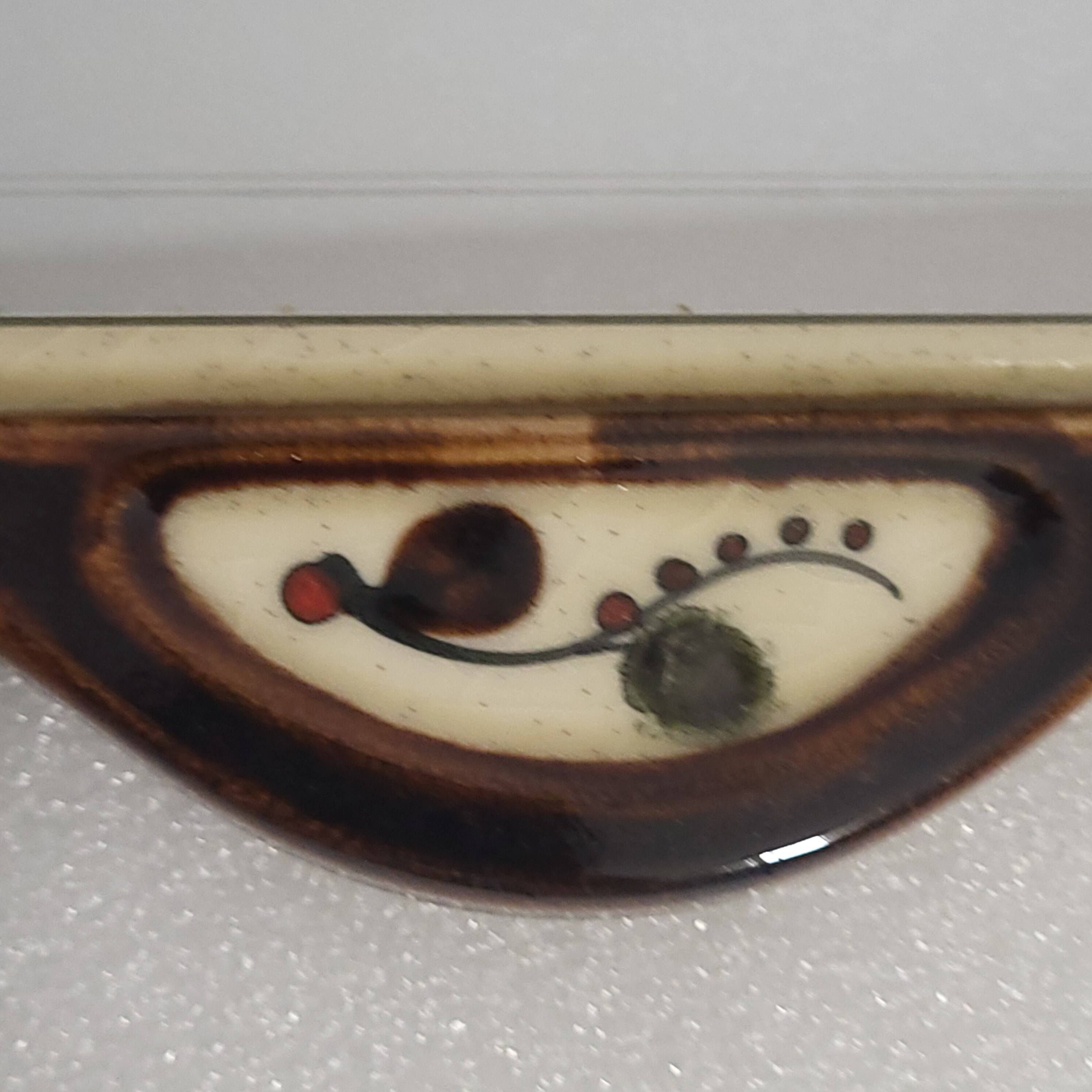 Majolika ceramic mirror, 1950-60