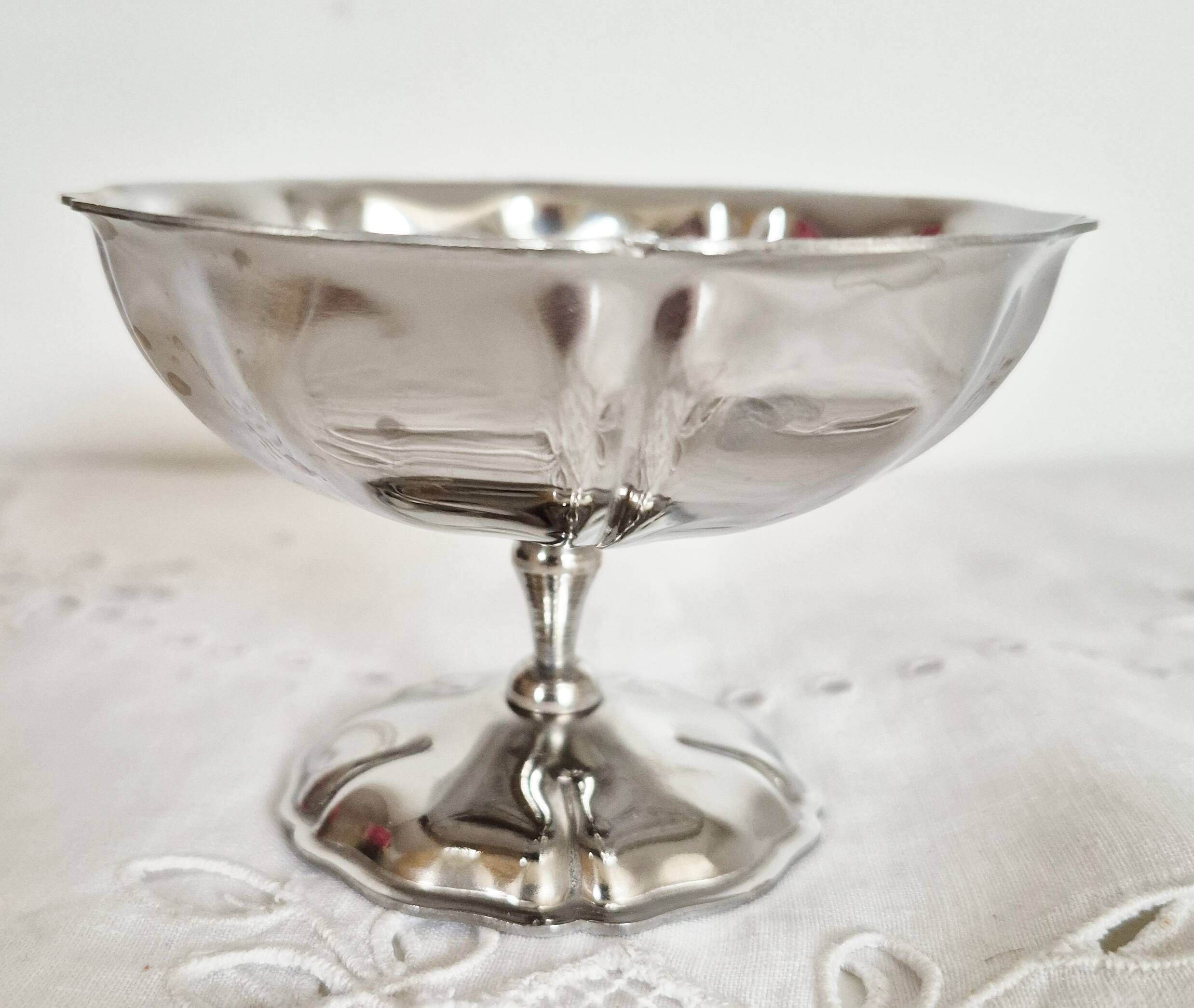 Set of 6 ice cream cups, Jean Couzon box, in 18/10 stainless steel