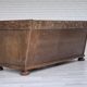 1950s, Danish curved sofa, furniture velour, oak wood.