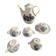 Coffee service, in earthenware with country motif, Boch La Louvière Belgium
