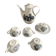 Coffee service, in earthenware with country motif, Boch La Louvière Belgium