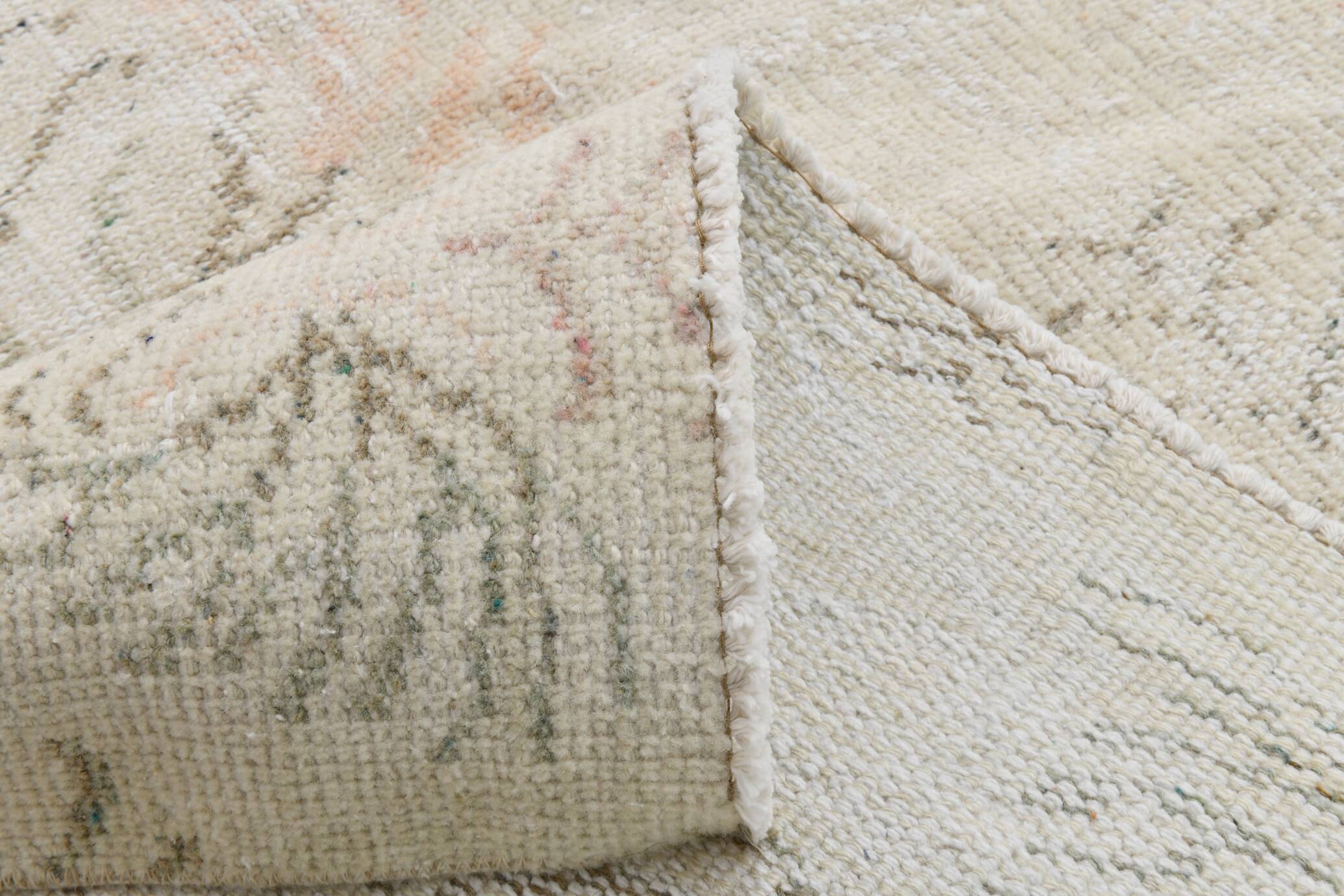 6x8 Cream Brown Floral Vintage Area Rug, 181x261Cm SK 21812