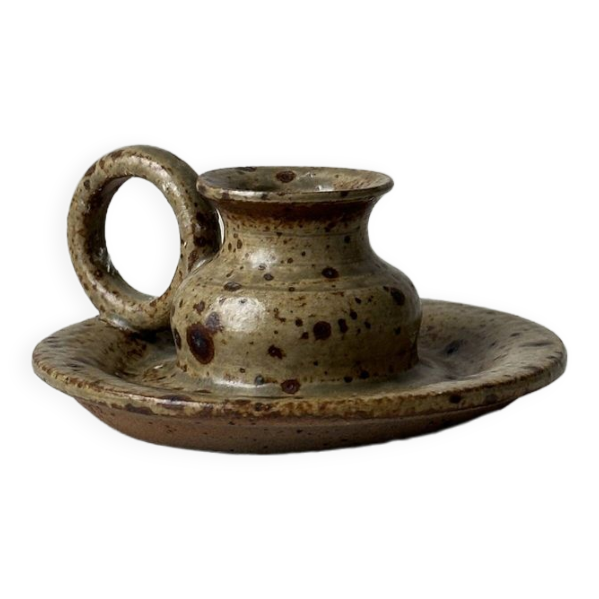 Pyrite stoneware candle holder