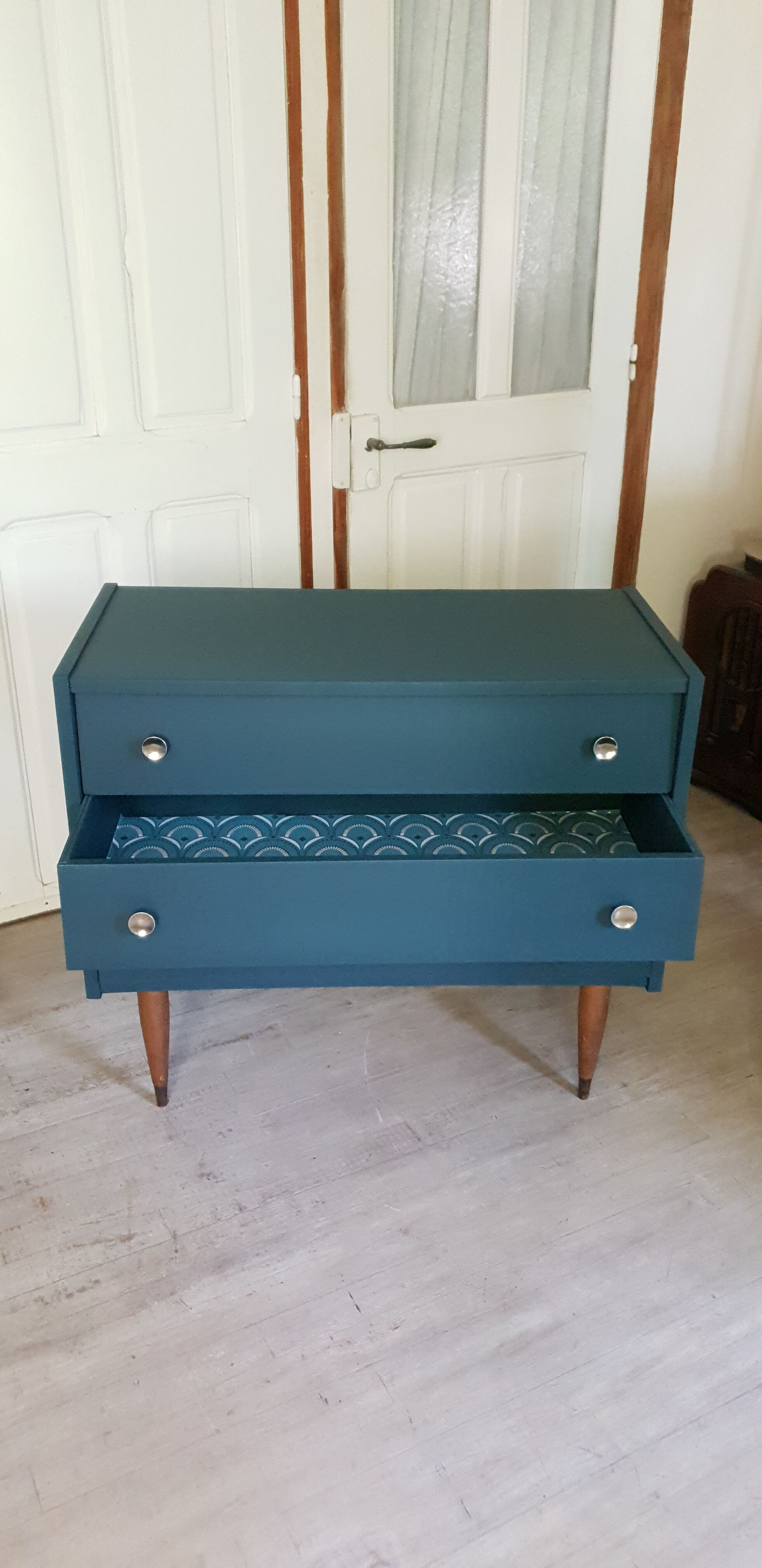 Blue vintage dresser