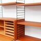 String teak wall shelf by Kajsa & Nisse Strinning, 1950s