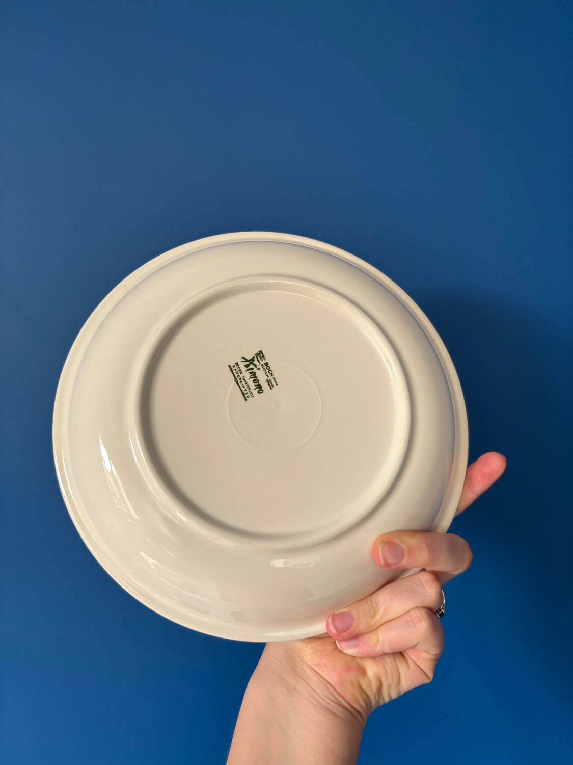 Set of 6 Boch La Louvière soup plates, Kimono model, 1970