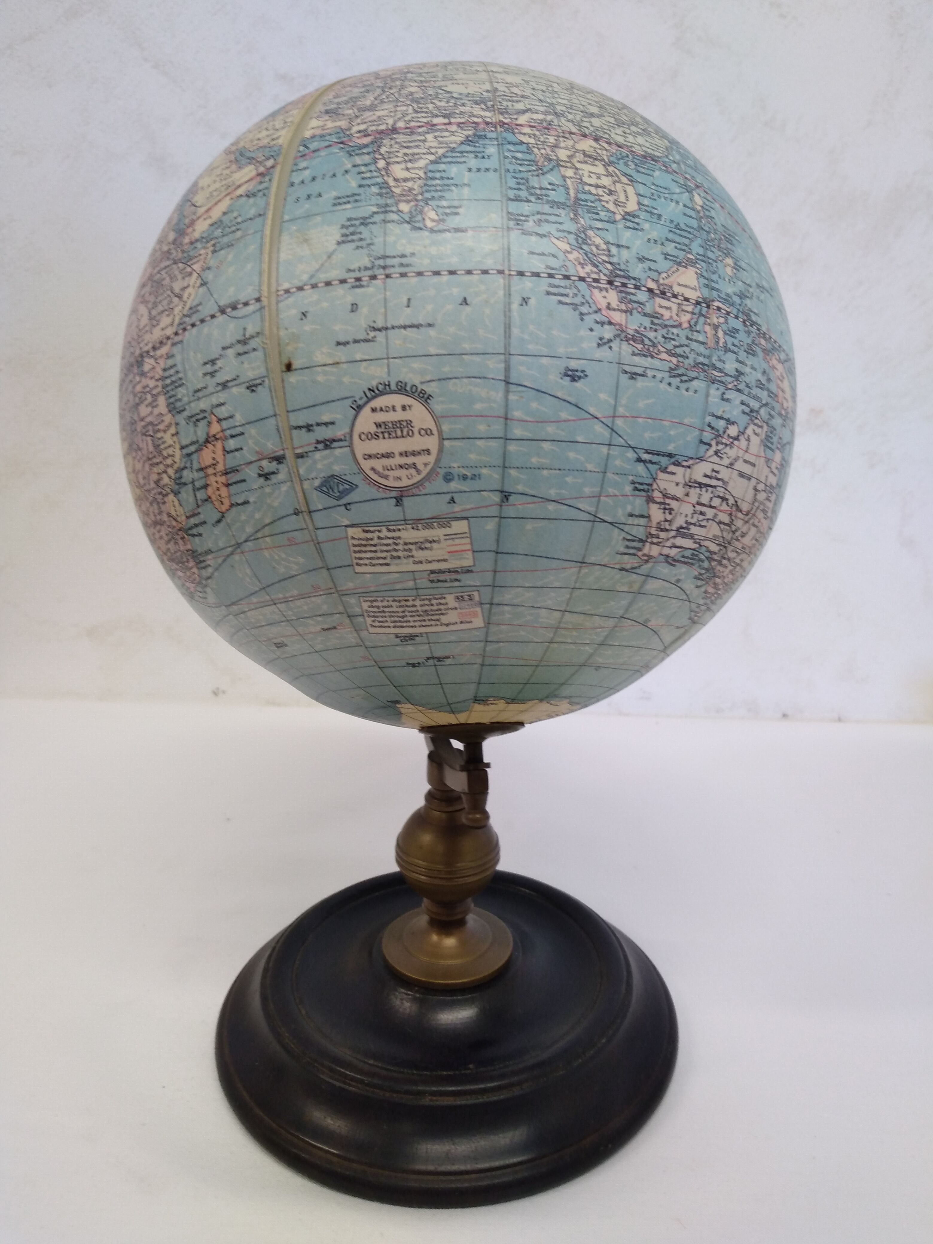 Ancient globe made in U.S.A