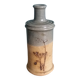 Soliflore bottle vase in stoneware with herbarium decoration