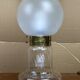 Midcentury Art Deco style swirl brass and glass mushroom table lamp