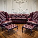 Unique Chesterfield set, Western Europe, mid-20th century.
