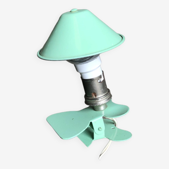 Vintage mint green mushroom clip/reader lamp, 1960s