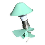 Lampe pince / liseuse champignon vert menthe vintage , 1960