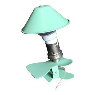 Lampe pince / liseuse champignon vert menthe vintage , 1960