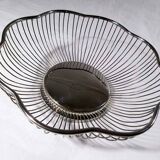Silver metal fruit basket