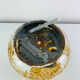 Amber glass Bubble wall light in the style of Helena Tynell, snail model. 60s.