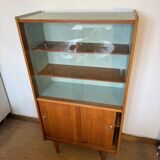 Vaisselier vitrine meuble de rangement vintage pieds compas