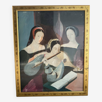 Peinture « les trois musiciennes »