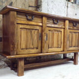 Brutalist elm buffet