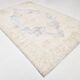 Vintage Light Blue & Cream Turkish Rug, Oriental Pattern Bedroom Carpet