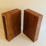 Pair of vintage rosewood veneer shelves, France 60s