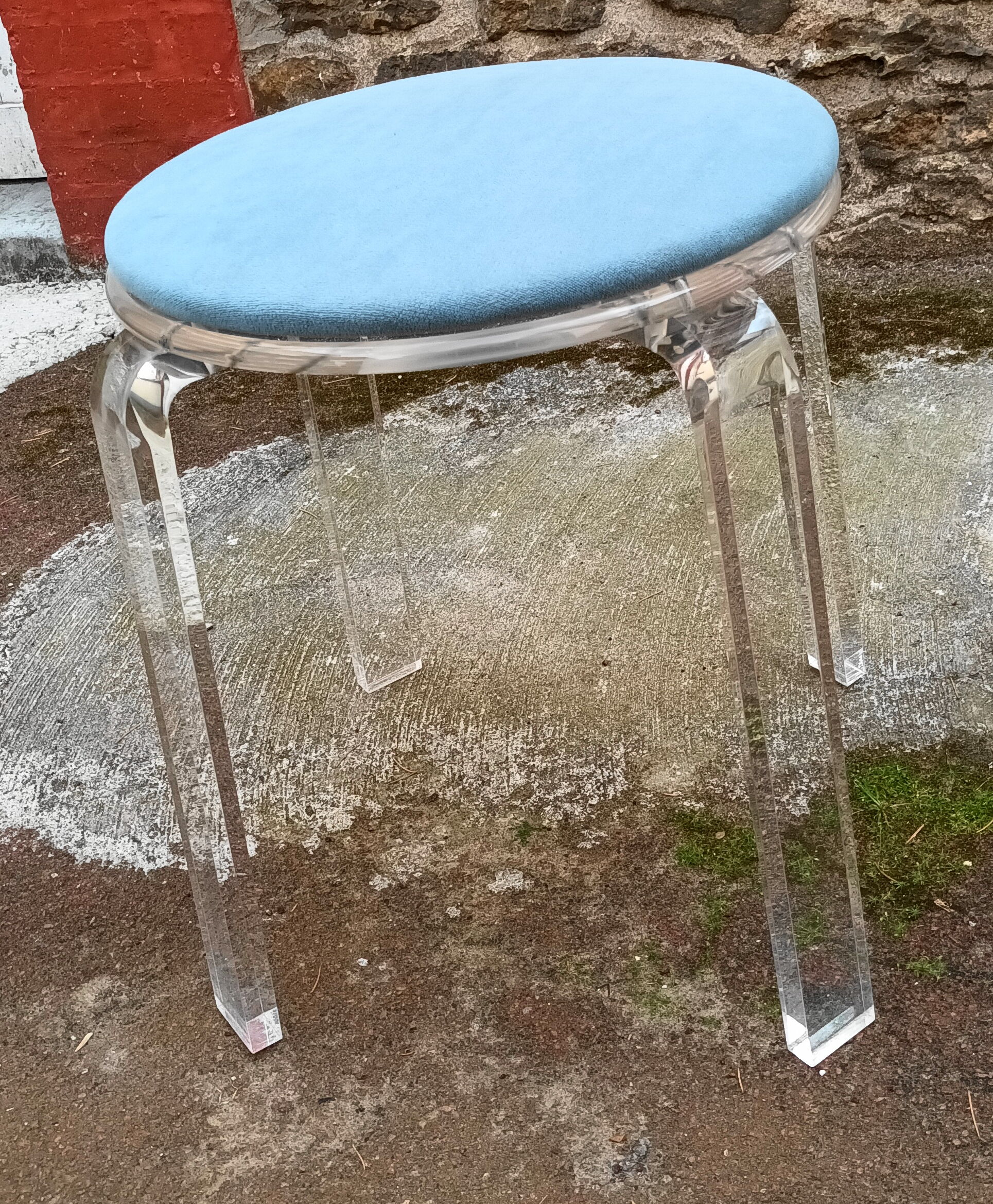 Plexiglas stool from the 80s