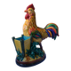 Cigarette case - Cigar pot - Rooster figurine - glazed ceramic