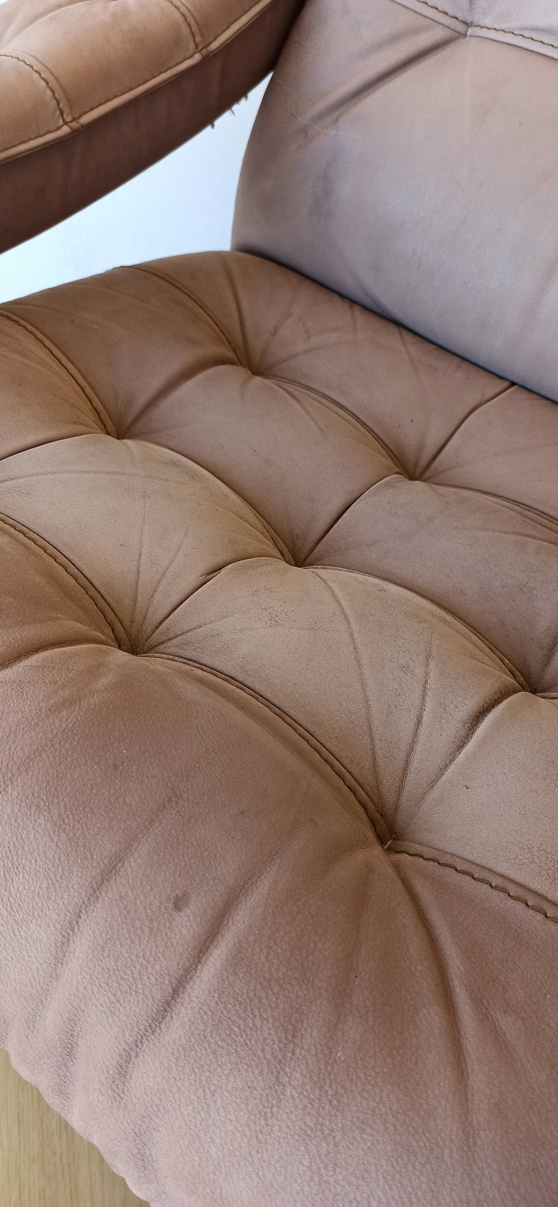 Genega Møbler leather armchair, Denmark, 1960s.