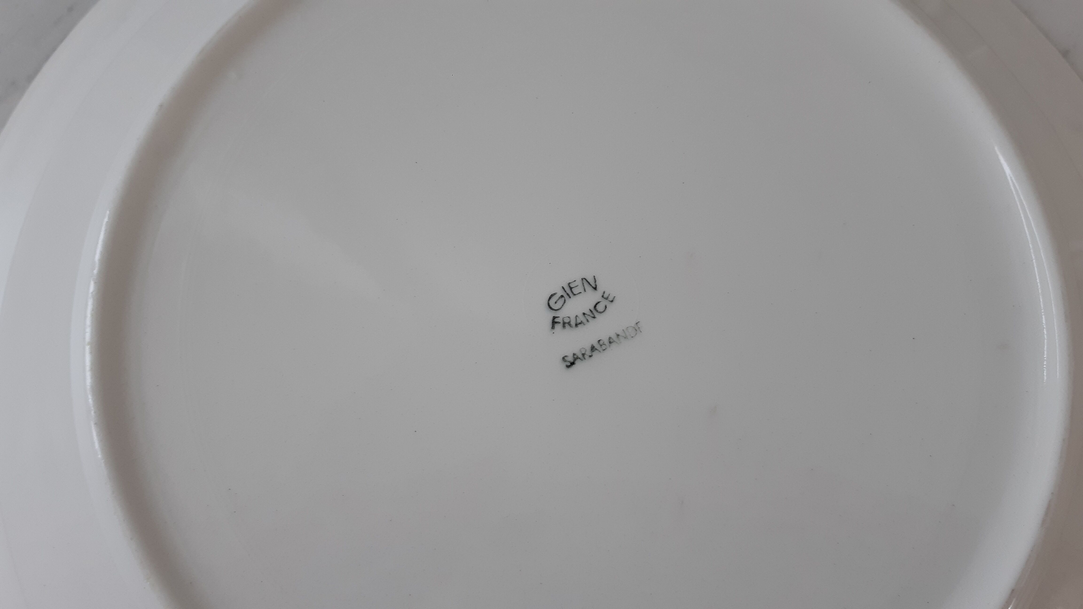 Plat creux Gien modèle Sarabande années 50-60