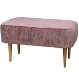 Pink velvet bench