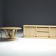 Faux-Marble Lacquered Sideboard by Jean Claude Mahey, France, 1970s