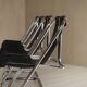 Ensemble de 4 chaises en cuir et chrome des années 1960