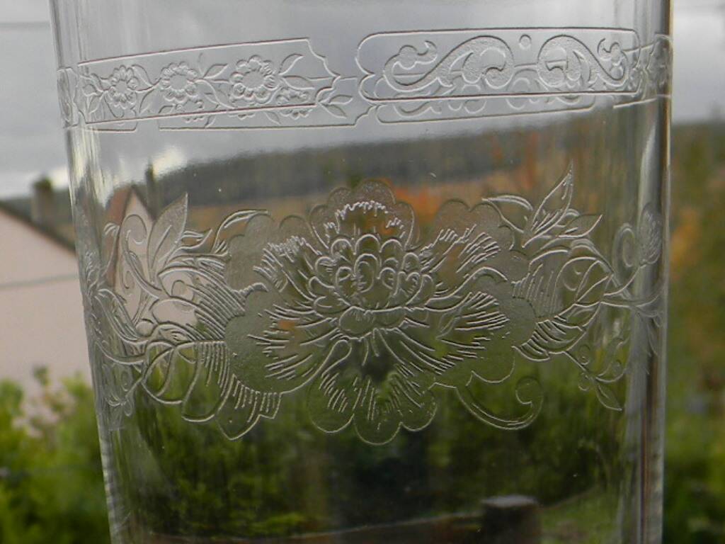 Lot de 6 verres à orangeade en cristal d'arques. modèle matignon.
