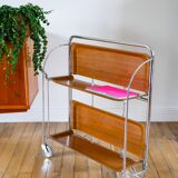 Rolling trolley in formica and chrome Design, 1970