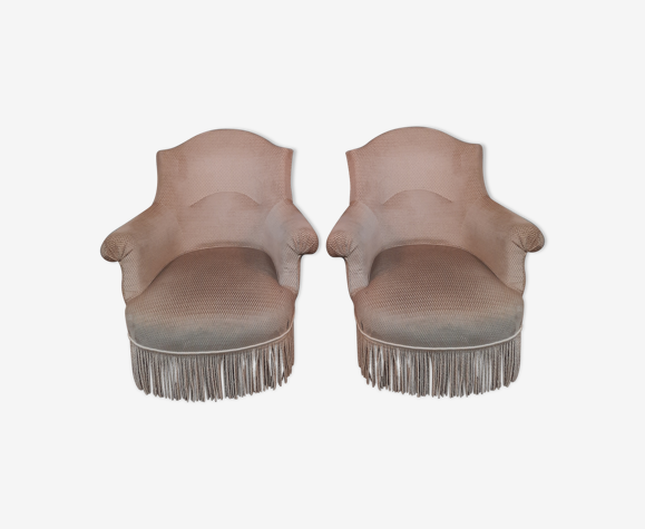 Paire de fauteuils crapaud
