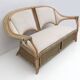 Mid-century Modern Italian Rattan and Wicker Two Armchairs and Sofa, 1970s