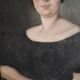 Large oil on canvas 19th century woman