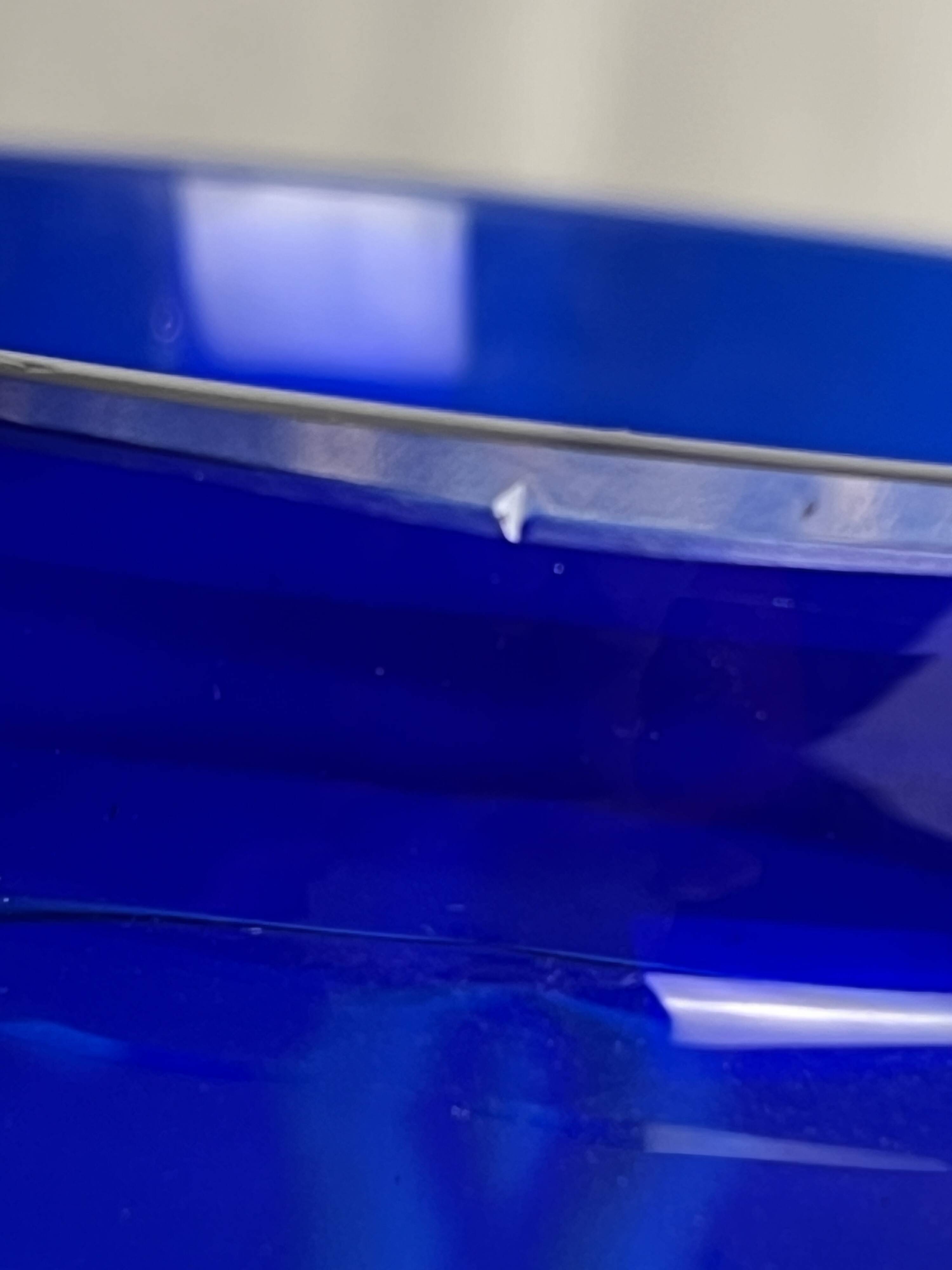 Cobalt blue Bohemian crystal vase from the 20th century.