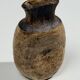 Small brutalist stoneware vase with a ribbed neck, France, circa 1960.